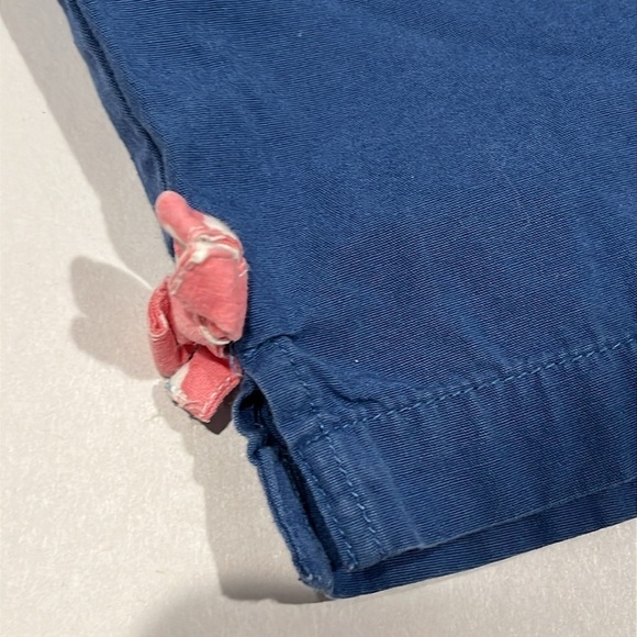 BABY BODEN 100% Cotton Shorts Infant 6-12mo Pull On Navy Pink Bows Drawstring - Picture 2 of 5